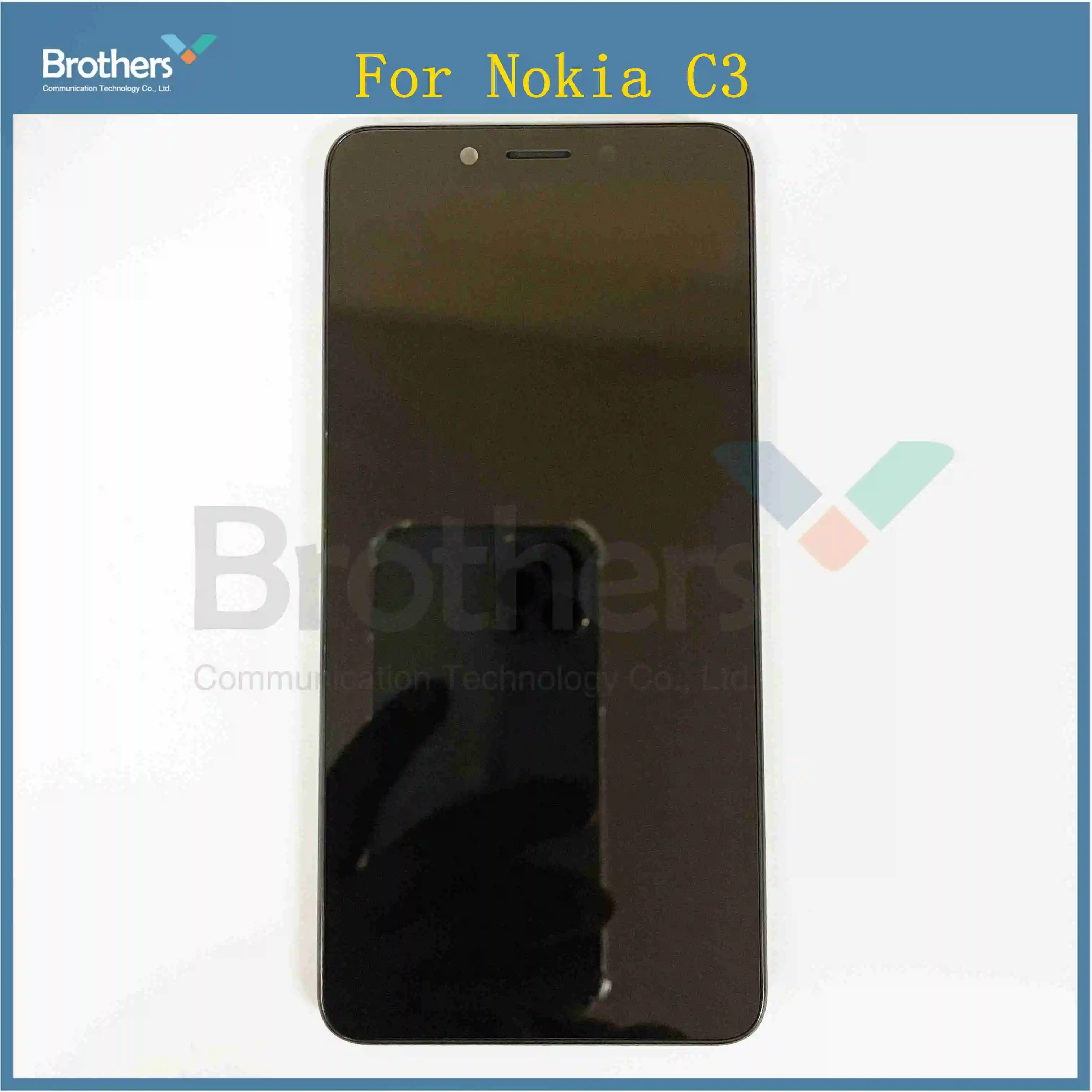 5 99 lcd screen for nokia c3 lcd display ta 1258 with frame assembly touch screen digitizer phone replacement part test free global shipping