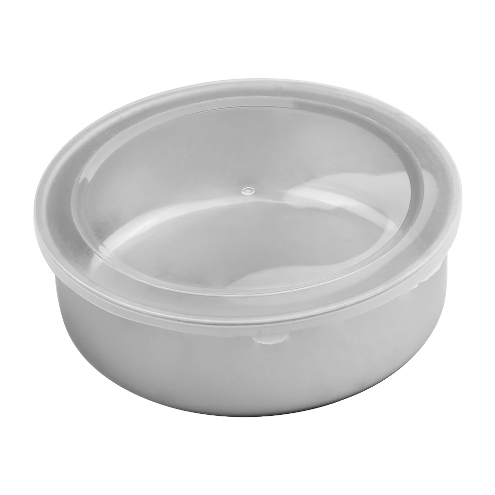 

5pcs/set Stainless Steel Food Storage Bowls Silver Fresh-keeping Boxes With Clear Plastic Lids 10cm / 12cm / 14cm / 16cm / 18cm
