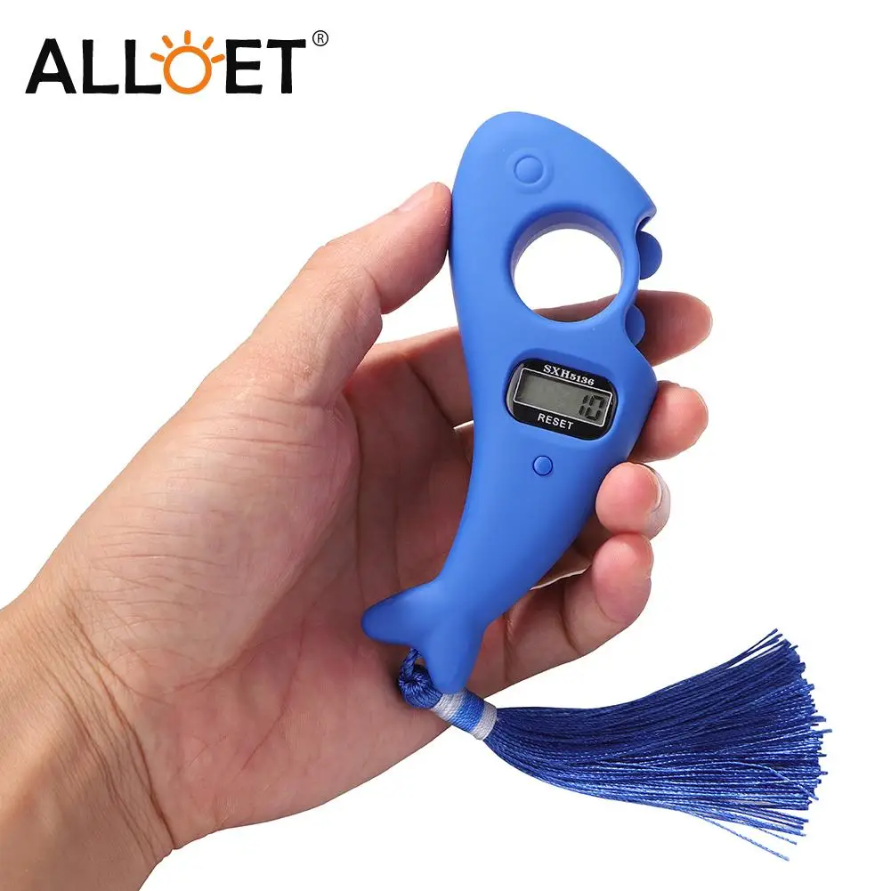 

2035P Fish Shaped LCD Digital Electronic Rosary Beads Tally Counter Auto Turn off Portable Handheld Tassel Finger Game Toy Decom