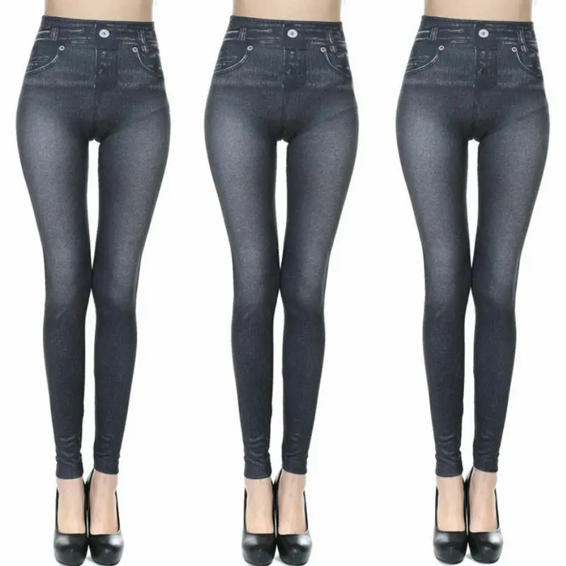 Модные женские облегающие брюки для девочек эластичные джеггинсы с завышенной