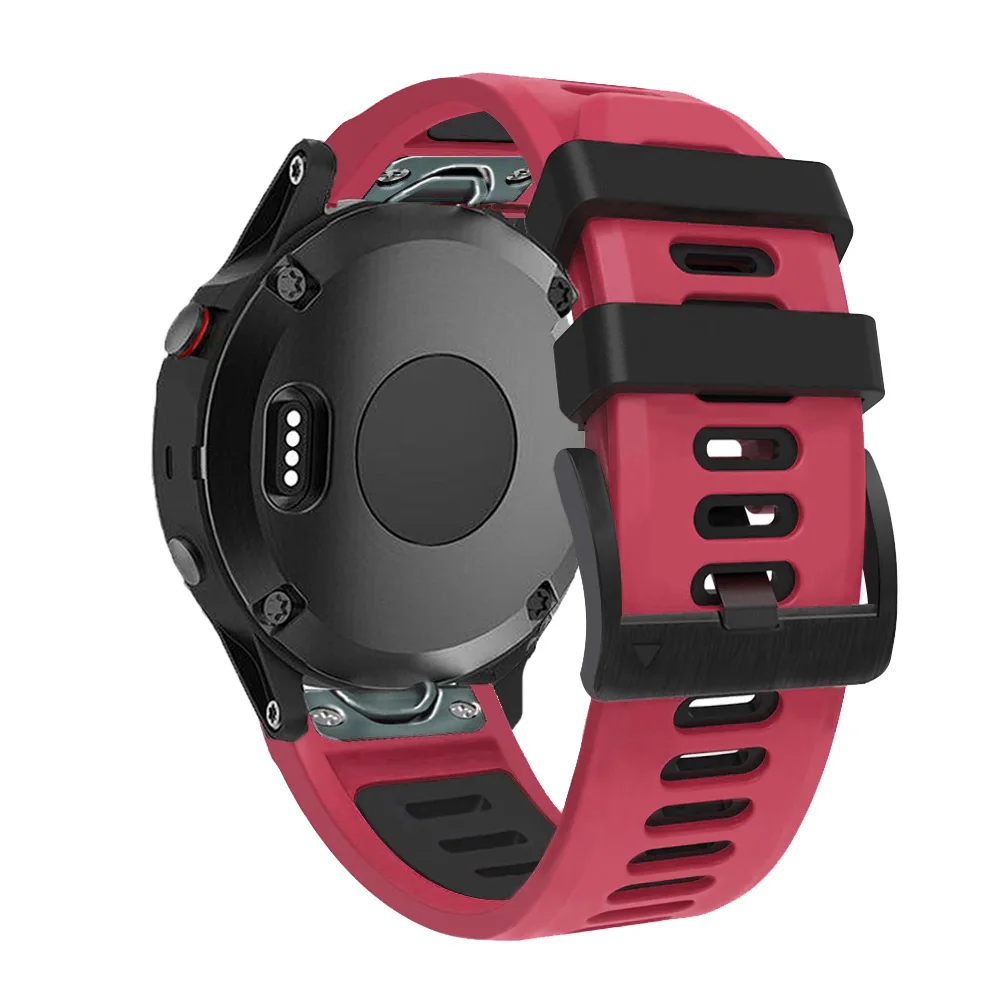 Ремешок силиконовый для наручных часов Garmin Desce Mk2i быстросъемный браслет Fenix7 7X 6 6X 5