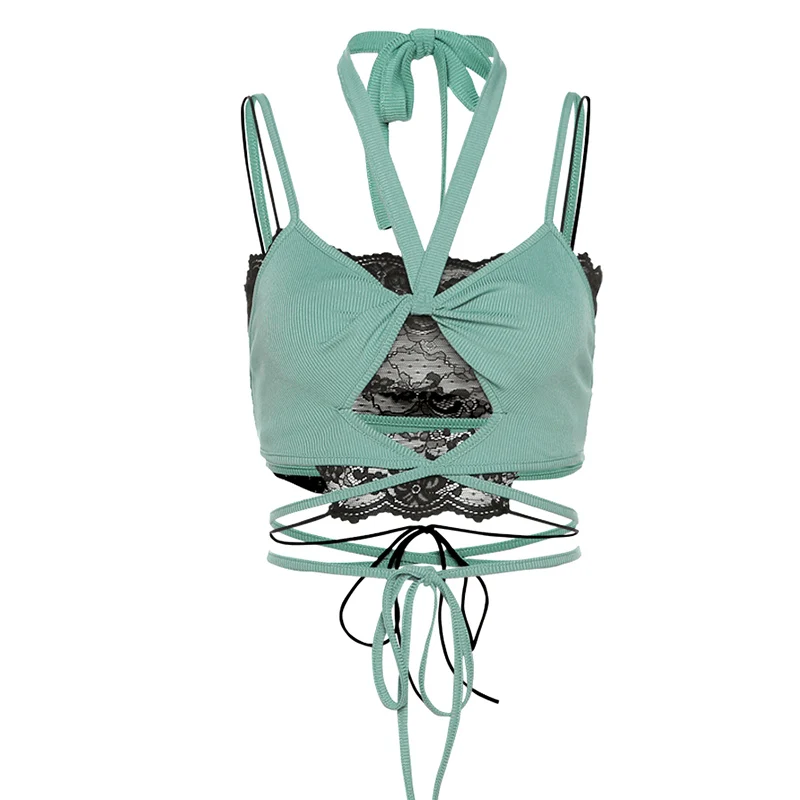 

2021 Summer New Fashion Women's Halter Pure Color Halter Slim Navel Sexy Camisole Ladies wear small vests sexy and charming nice