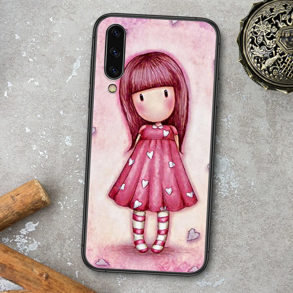 

Gorjuss Girl Santoro Phone Case For Samsung Galaxy A 3 5 7 8 10 20 20E 21S 30 30S 40 50 51 70 71 black Etui Trend Shell Pretty