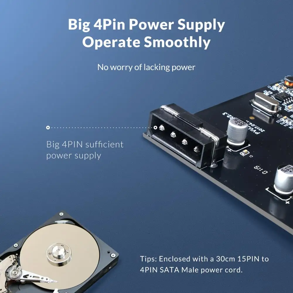 Плата расширения ORICO для настольного компьютера 4 порта USB PCI Express ноутбука