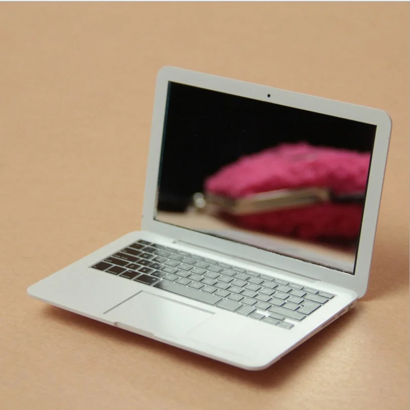 

YD-Mini Pocket Laptop Shape Makeup Clear Mirror Girls Cosmetic Beauty Mirrors Practical Toy