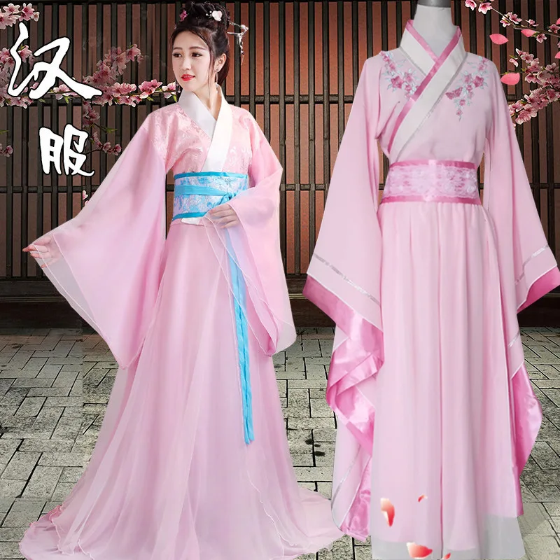

Costume Hanfu Fairy Dress Guzheng Dance Performance Costume TV Clothes Tradition Ancient Chinese Improved Elegant Hanfu DL6559