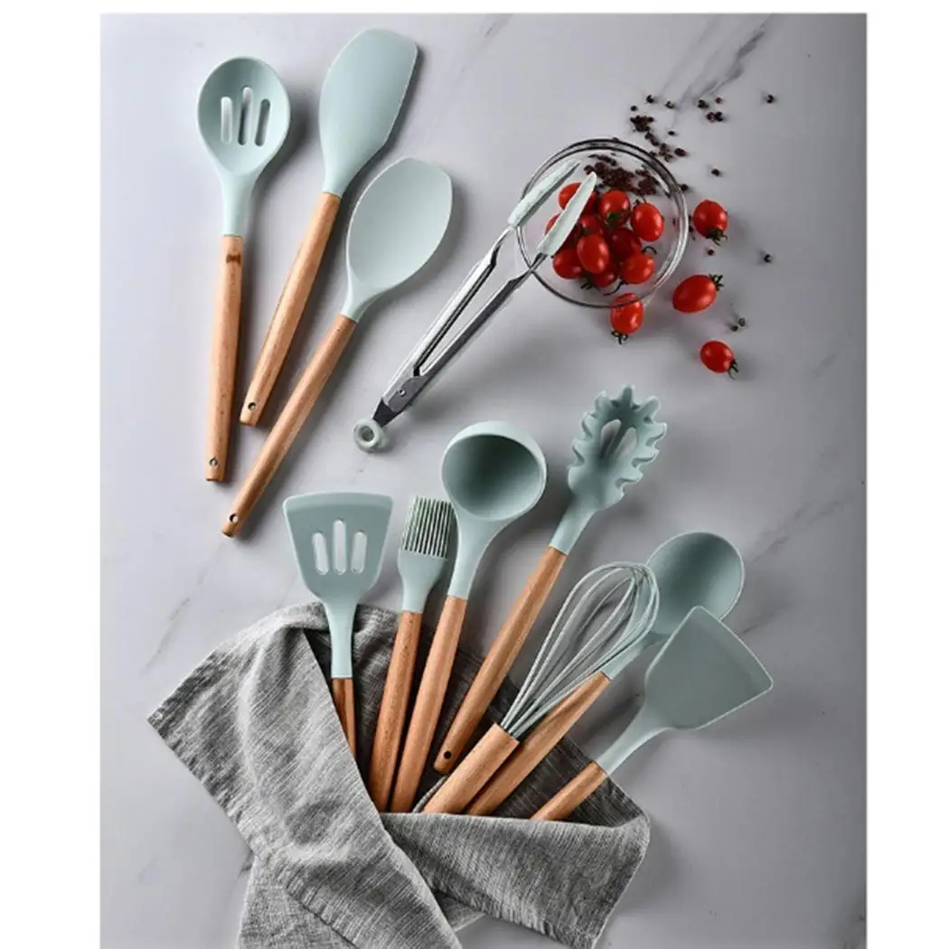 Набор посуды прочный практичный термостойкий силиконовый кухонный инструмент