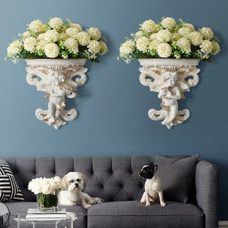 1 шт. Ангел смолы вазы скрипки или Арфы ремесла украшения искусственная Цветочная