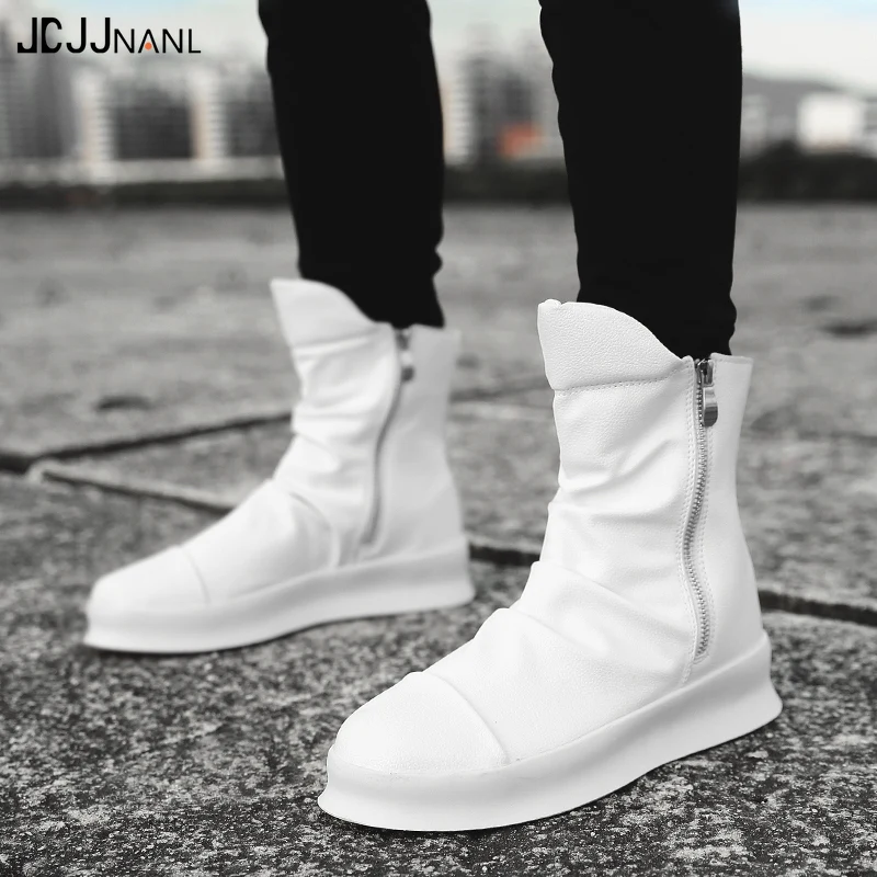 Модные мужские ботинки Челси в стиле хип хоп сезон осень зима модельные туфли без