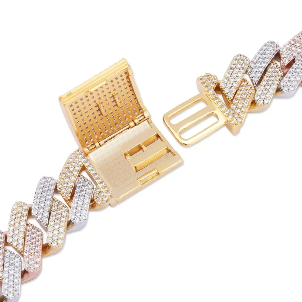 GUCY 20mm Miami Newest Box Clasp Cuban Link Chain Heavy Iced Zircon Necklace Choker Bling Hip Hop Jewelry For Men | Украшения и