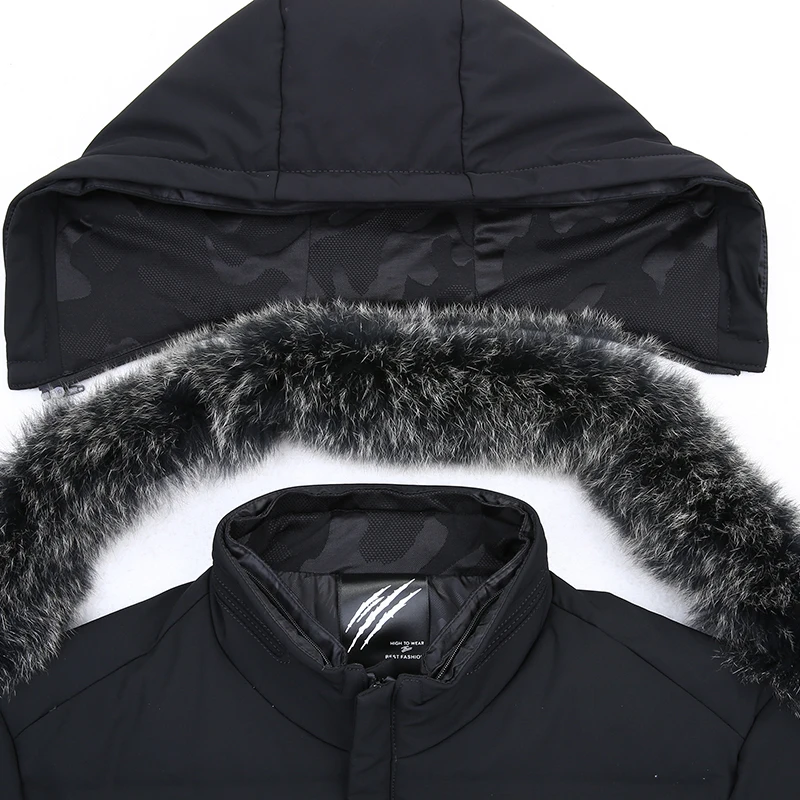 Мужская куртка с капюшоном BATMO 80% белый утиный пух мужские зимние куртки Мужское