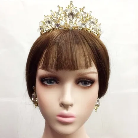 Королевская Тиара для свадьбы королевская невесты короны и клипсы серьги