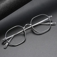 japanese handmade light john lennon small square titanium glasses frame men retro eyeglasses myopia reading gafas oculos de grau