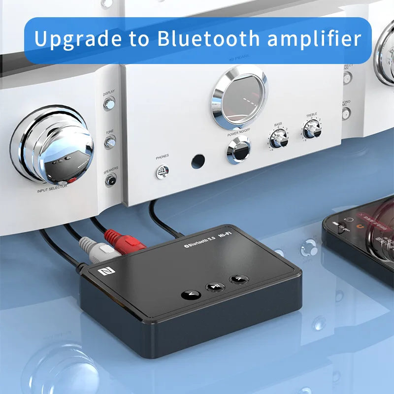 NFC Bluetooth 5 0 RCA аудио приемник 3 мм AUX разъем беспроводной адаптер с управлением
