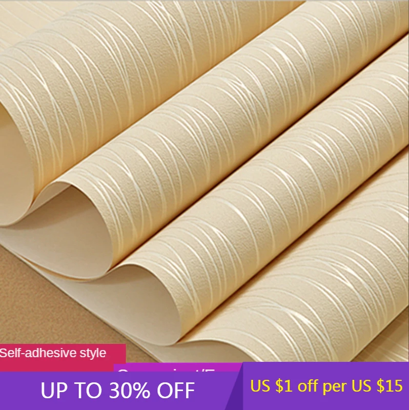 

Solid color Vertical Stripe Non Woven 3D wallpaper,High Quality modern wall paper for bedroom living room home decoration Sale