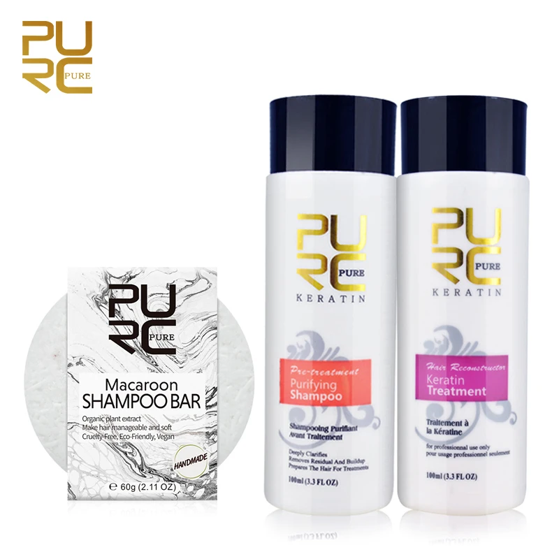 Очищающий шампунь для волос с кератином выпрямления и ухода за волосами|Наборы