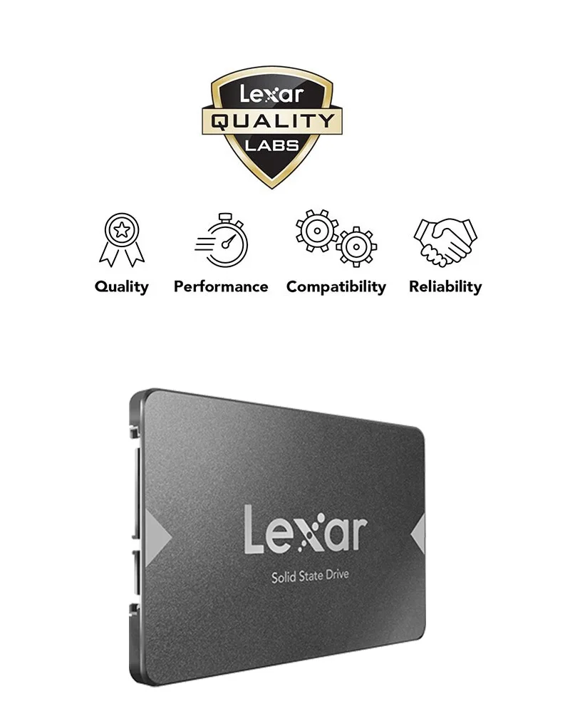 Lexar NS100 2," SATA 3 SSD 128 ГБ 256 ГБ Внутренний твердотельный накопитель 512 ГБ HD Жесткий диск высокая скорость для ноутбука Настольный ПК