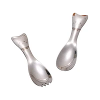 304 stainless steel children spoons cartoon cat pattern polished metal melon grapefruit dessert spoon shovel kitchen supplies