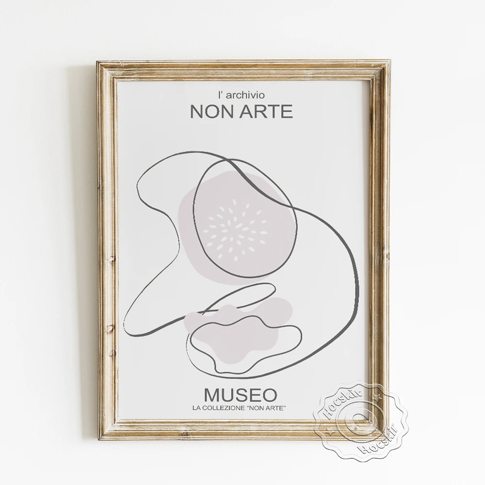 

Non Arte Exhibition Museum Poster, Abstract Line Drawing Wall Picture, Artistic Inspiration Art Prints, Modern Gift Home Decor