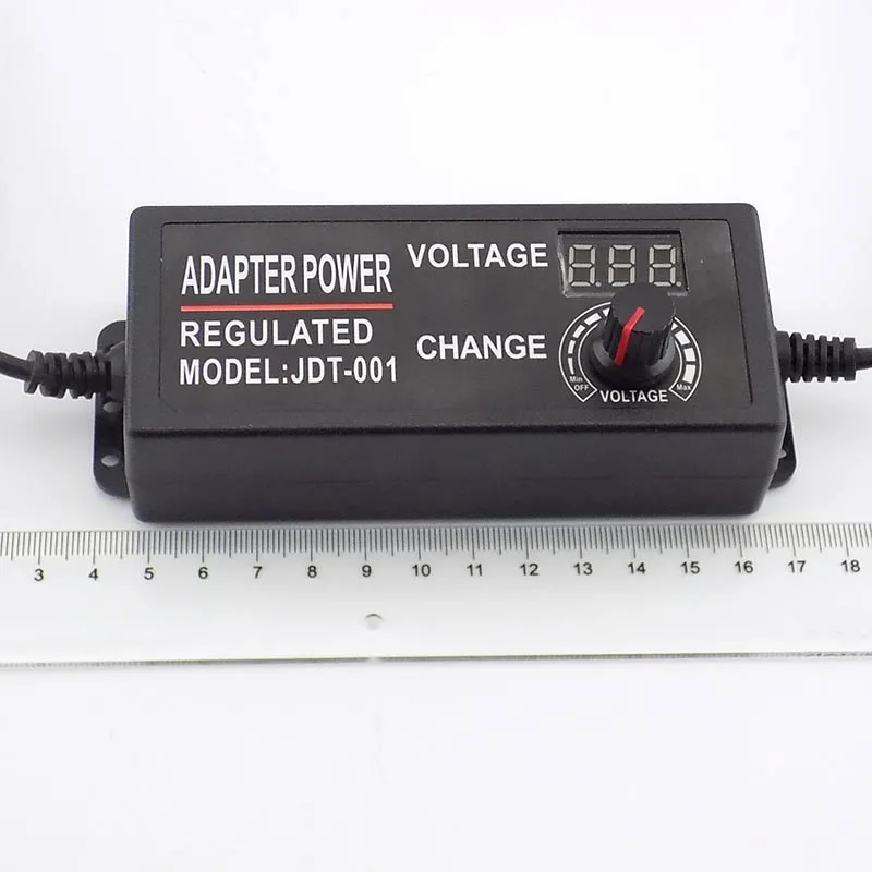 

AC 100-220V to DC 3-12V 5A Adjustable Power Adapter CCTV Camera Power Supply for Led Strip Light Display Screen Charger