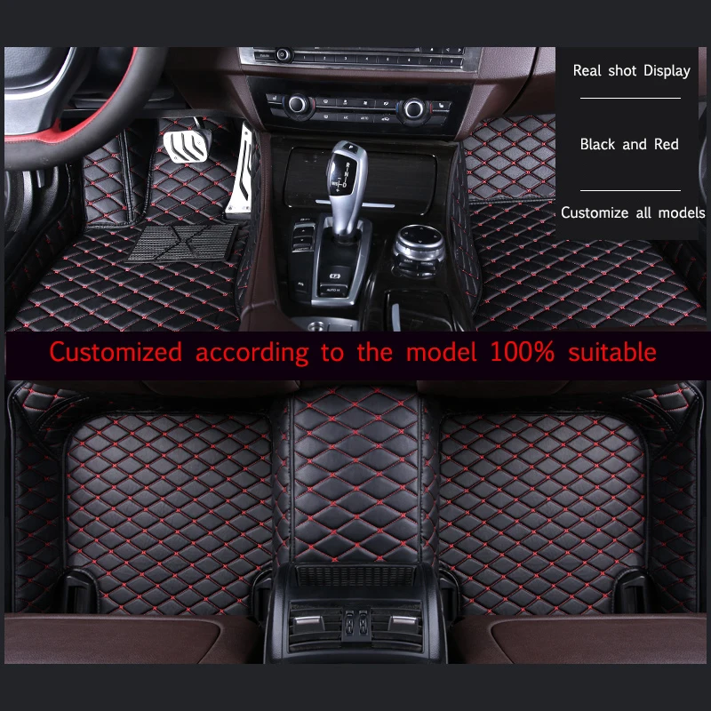 Custom 5 Seat High-quality Leather Car Floor Mats for Hummer H1 H2 H3 Car Accessories Carpet