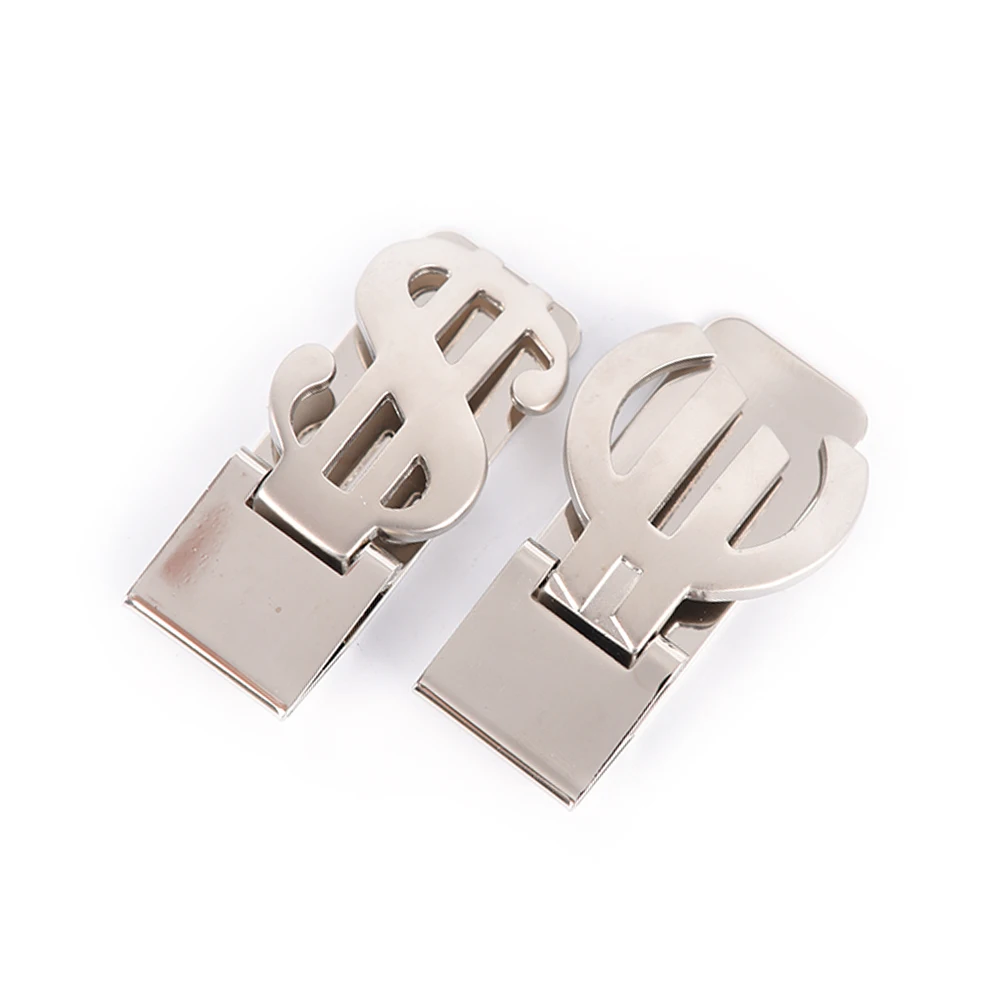 1 шт. металлический зажим для денег из нержавеющей стали папка в полоску с принтом