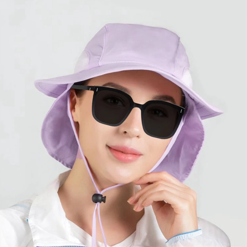 

Outdoor Fishing Hat Unisex Wide Brim Boonie Hat Sun UV Protection Shade Hat Summer Hiking Hunting Bucket Cap Anti-UV Fishing Cap