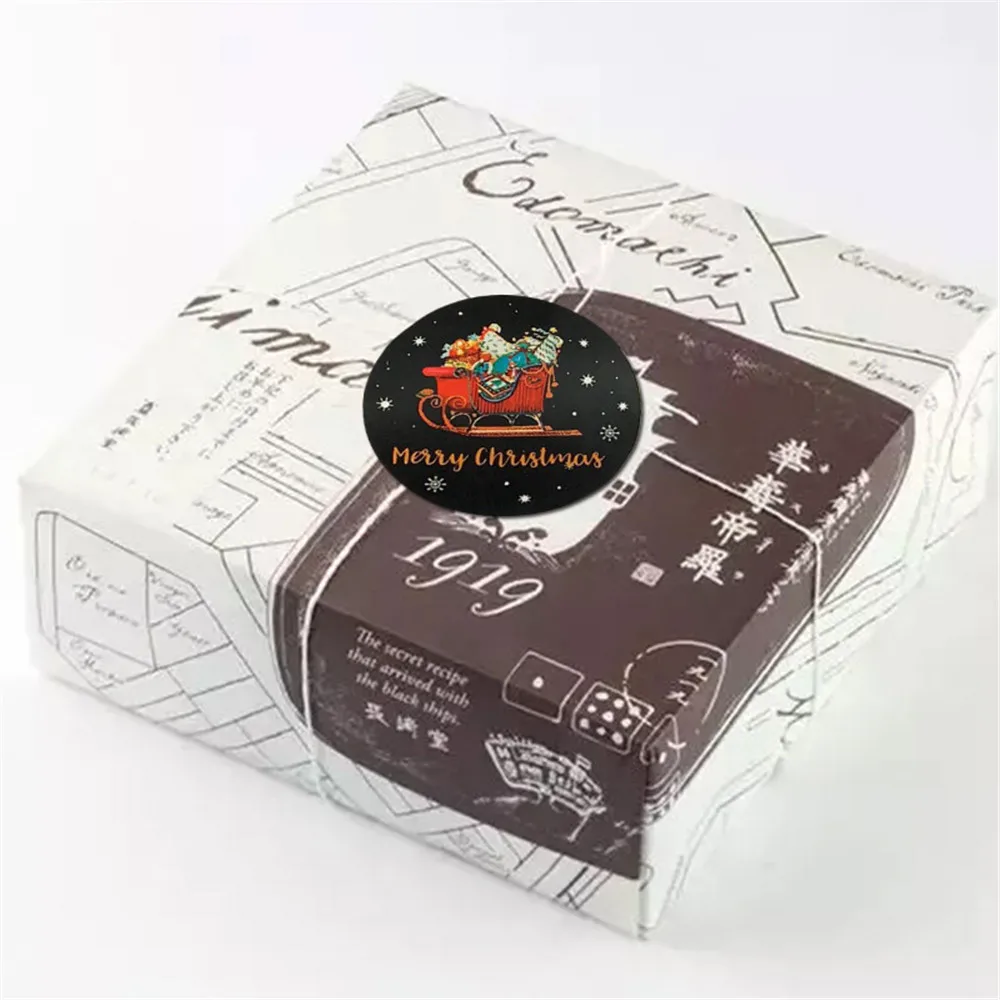 

500pcs 3.8cm Paper Merry Christmas Sticker Santa Claus Sealing Label Stickers Scrapbook For Gift Card Packaging Stationery