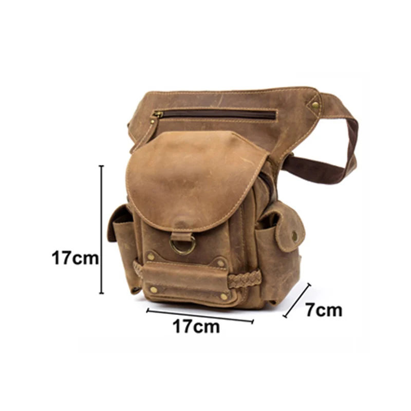 Поясная Сумка из натуральной кожи для езды на мотоцикле Мужская поясная сумка в