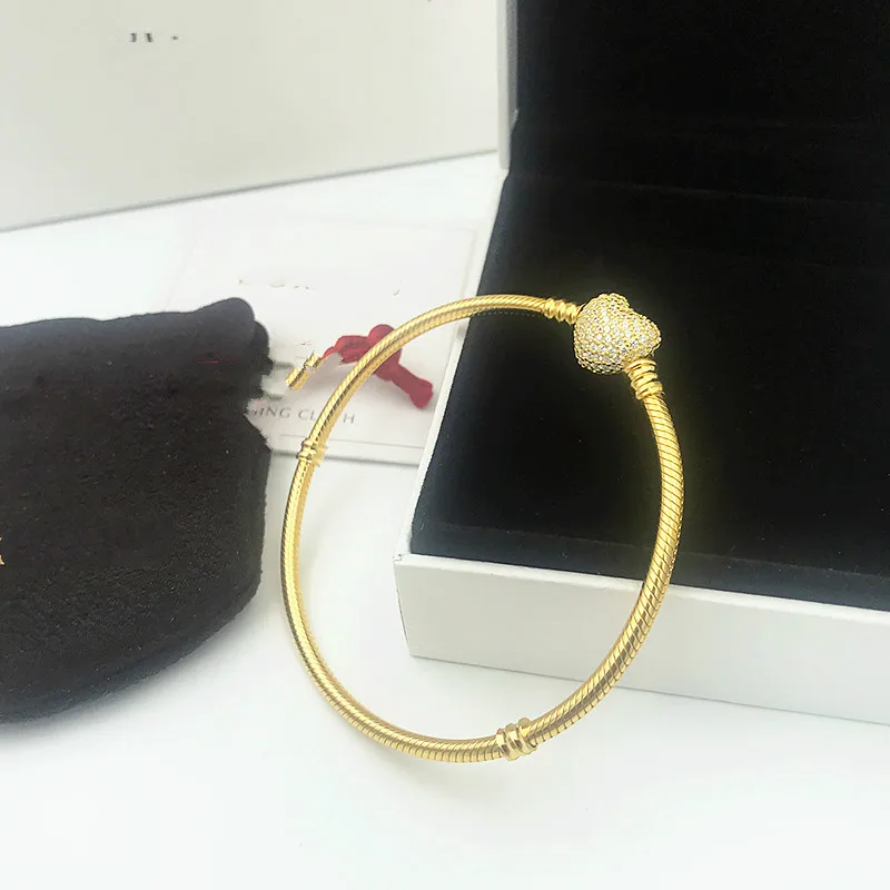 

Not Fade femme 2019 women bangle fine pan bracelets lady chain jewelry gifts