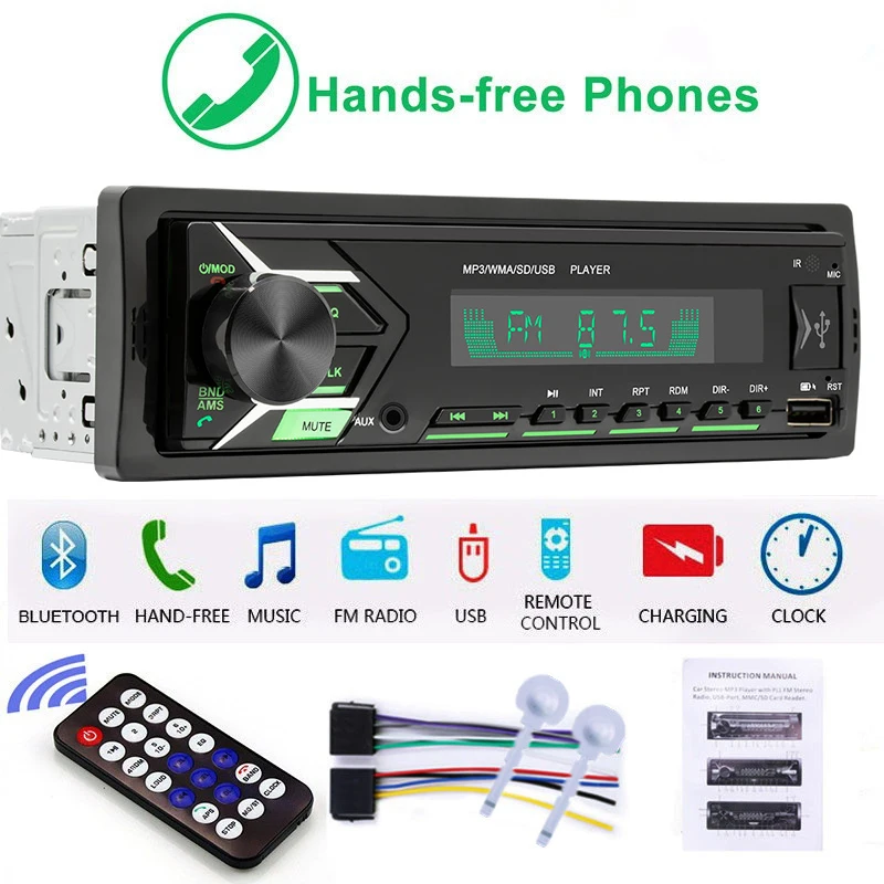 Автомобильный Bluetooth радиоприемник mp3 плеер FM/USB диск разъем 3 5 мм AUX 12