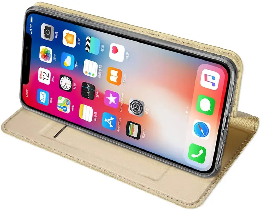 Ультра тонкий DUX DUCIS кожи Pro серии Бумажник кожаный флип чехол для Iphone 5 6s 6 plus 7 8 plus x XS XR XS Max samsung S8 S9 примечание 9