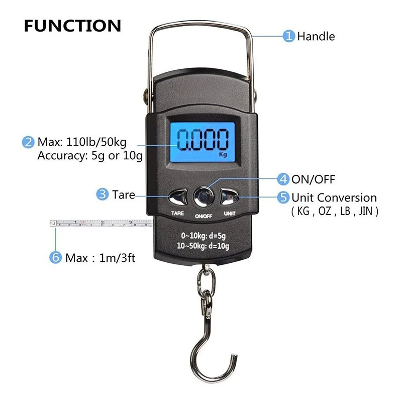 Мини Карманные Цифровые дорожные весы для багажа электронные высокоточные