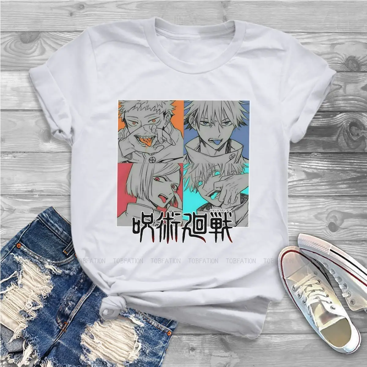 

Футболка женская с рисунком из аниме «megufusmi higuro Satoru», 5XL
