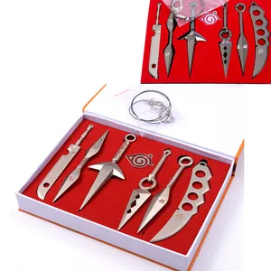 7 шт.лот игрушечные мечи из сплава Военный нож Хатаке Какаши Дейдара кунай сюрикен фигурка оружие игрушки Косплей игрушка для мальчиков подарок