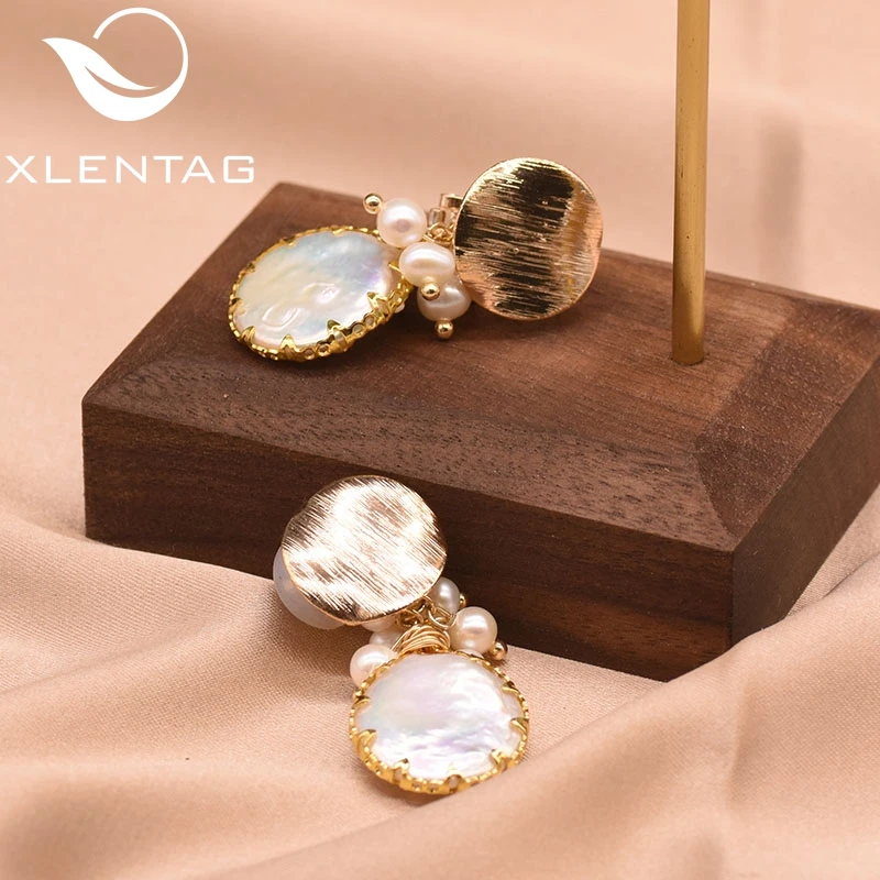 XlentAg Fresh Water White Pearl Clip On Earrings For Women Girl Lovers' Minimalist Fine Jewellery Pendientes Mujer Moda GE0872B |