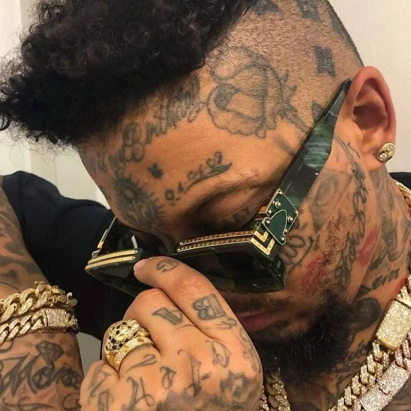 BRERONE 2020 Новые квадратные роскошные солнцезащитные очки для мужчин и женщин