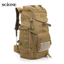 Molle 60L походный рюкзак, тактическая сумка, военный рюкзак, большие водонепроницаемые Рюкзаки, камуфляжные походные уличные армейские сумки XA281WA