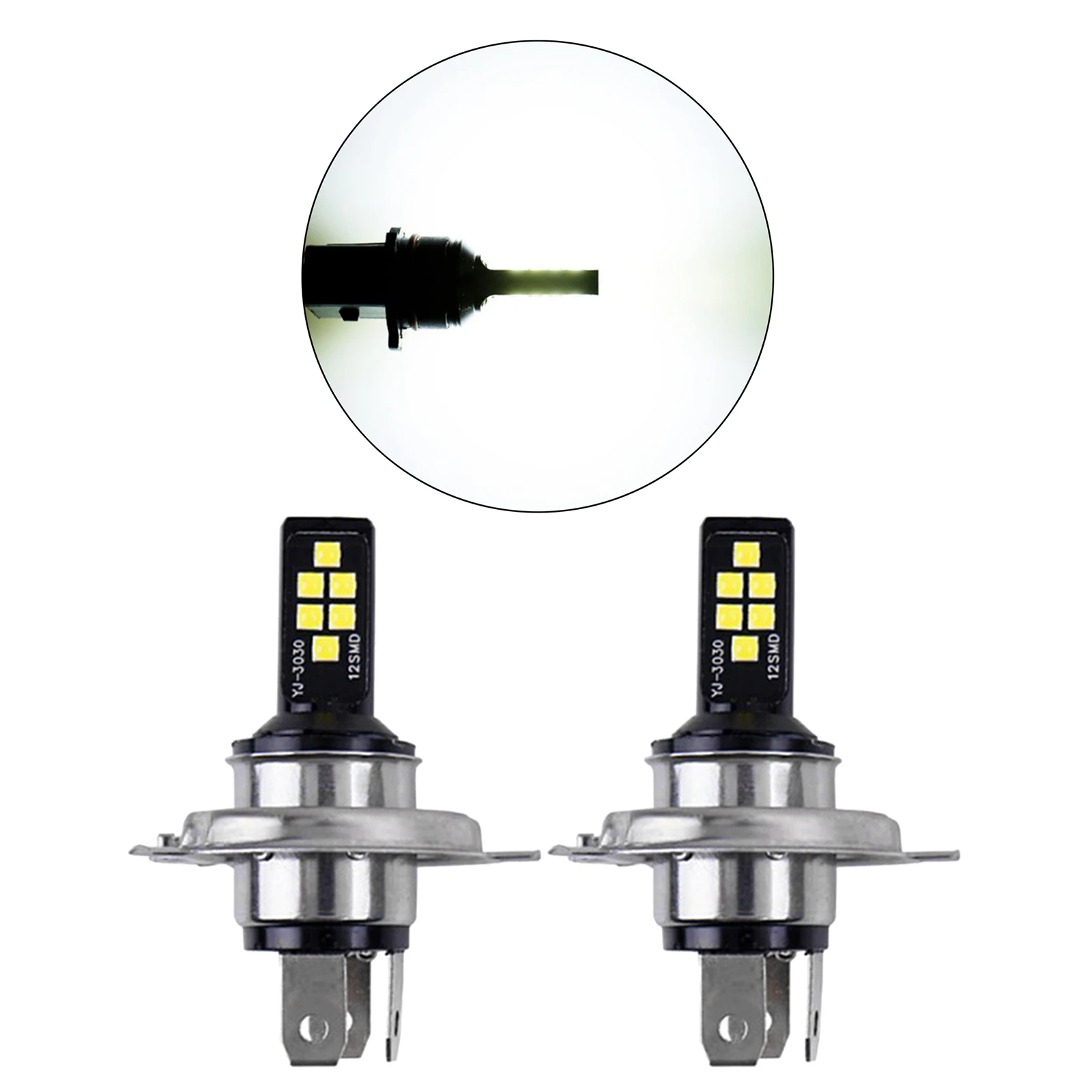 

1 пара светодиодных фар для мотоцикла, светодиодсветодиодный фары 360 градусов, белый Чрезвычайно яркий комплект для переоборудования