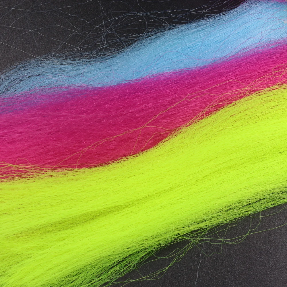 Bimoo Kinky Soft Synthetic Fly Tying Streamer Fiber for Bait Fish Jig Head Tying Material in Pink, Chartreuse, Red, Orange, Yellow image 4
