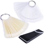 Набор овальных накладных ногтей Подставка для лака для ногтей дисплей для дизайна ногтей прозрачное веерное кольцо из акрила держатель для пудры инструменты для практики маникюра NLA23