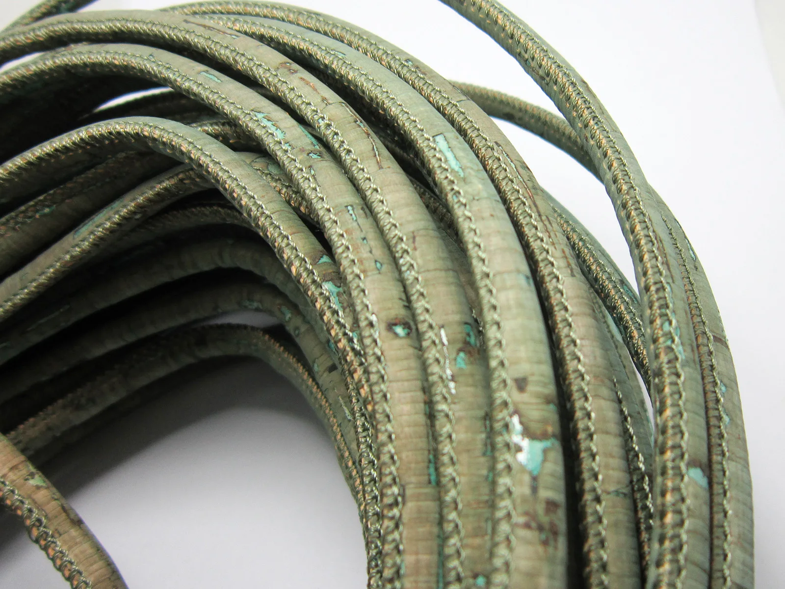 6 мм пробковая кожа кадет синяя круглая португальский пробка шнур|Ювелирная