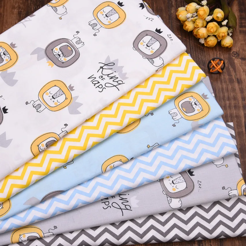 Новый мультфильм льва 100% хлопок Ткань DIY шитье ремесла лоскутное жира Quarter Tecido