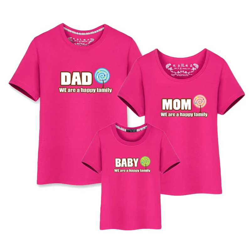 Мы счастливая семья Tumblr Мультяшные футболки Одежда для мамы и сына Daddys девочки