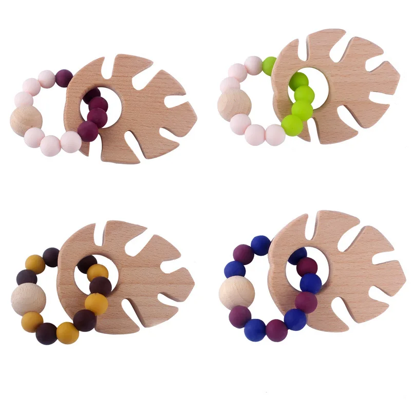 

Baby Teether Bracelet Maternal and Baby Products Molar Stick Beech Pacifier Clip Wooden Pacifier Clip