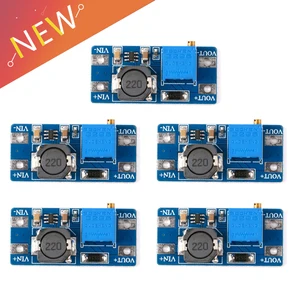 Регулируемый Повышающий Модуль MT3608 DC-DC, модуль повышающего преобразователя постоянного тока 2-24 В до 5 В, 9 В, 12 В, 28 в