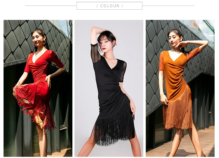 Новое платье для латинских танцев, женское платье, Одежда для танцев, сексуальное платье с бахромой, стандартное платье для румбы, платье для выступлений, платья для латинских танцев BL2453