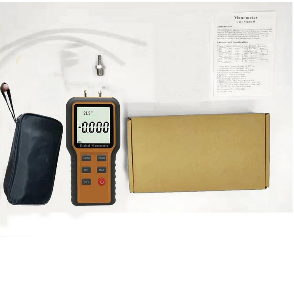Цифровой манометр Ручной цифровой дифференциальный измеритель давления