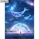 Алмазная 5d картина, картина с рисунком звездного неба, Кита, полноразмерная мозаика