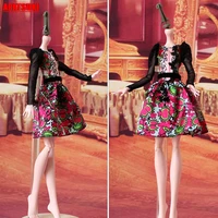 black lace floral women dress for demon monster doll clothes for ever after high doll party dresses 16 doll accessories kid toy